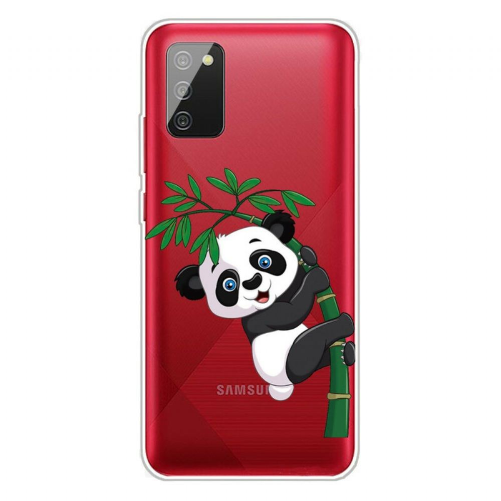 Kryt Na Samsung Galaxy A02s Bezešvá Panda Na Bambusu