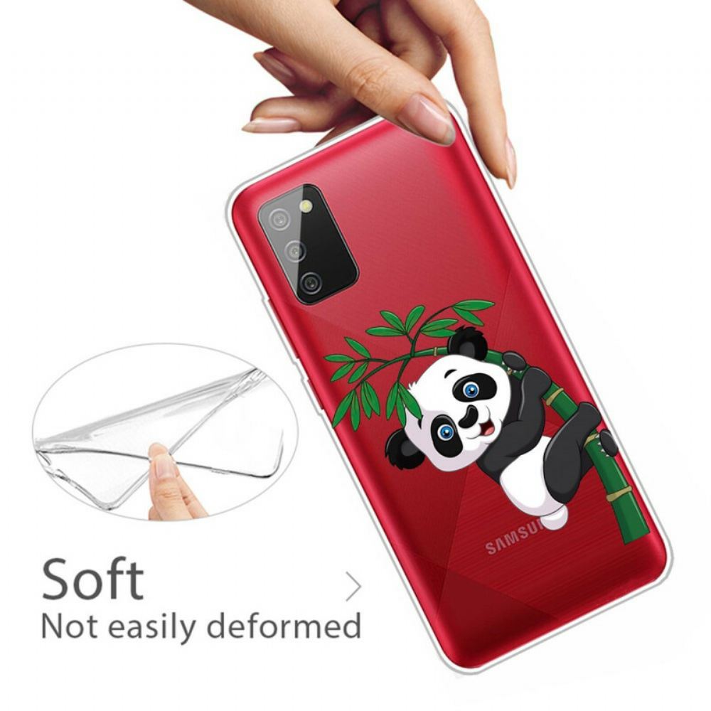 Kryt Na Samsung Galaxy A02s Bezešvá Panda Na Bambusu