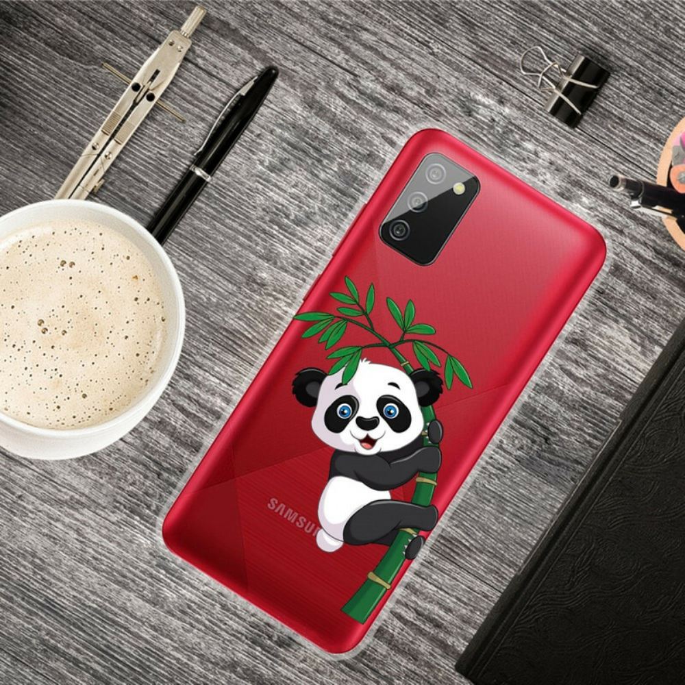 Kryt Na Samsung Galaxy A02s Bezešvá Panda Na Bambusu