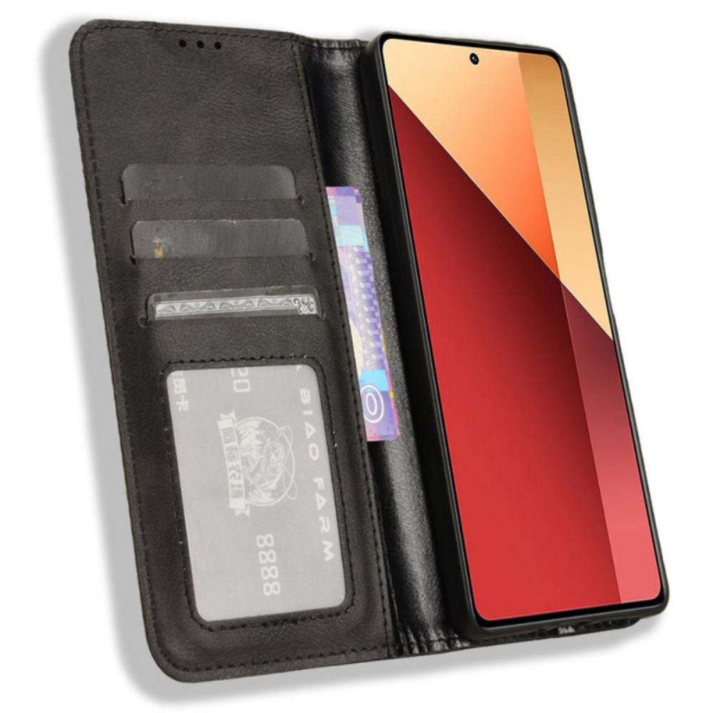 Kožené Pouzdro Folio Xiaomi Redmi Note 13 Pro 4g Vintage Styl