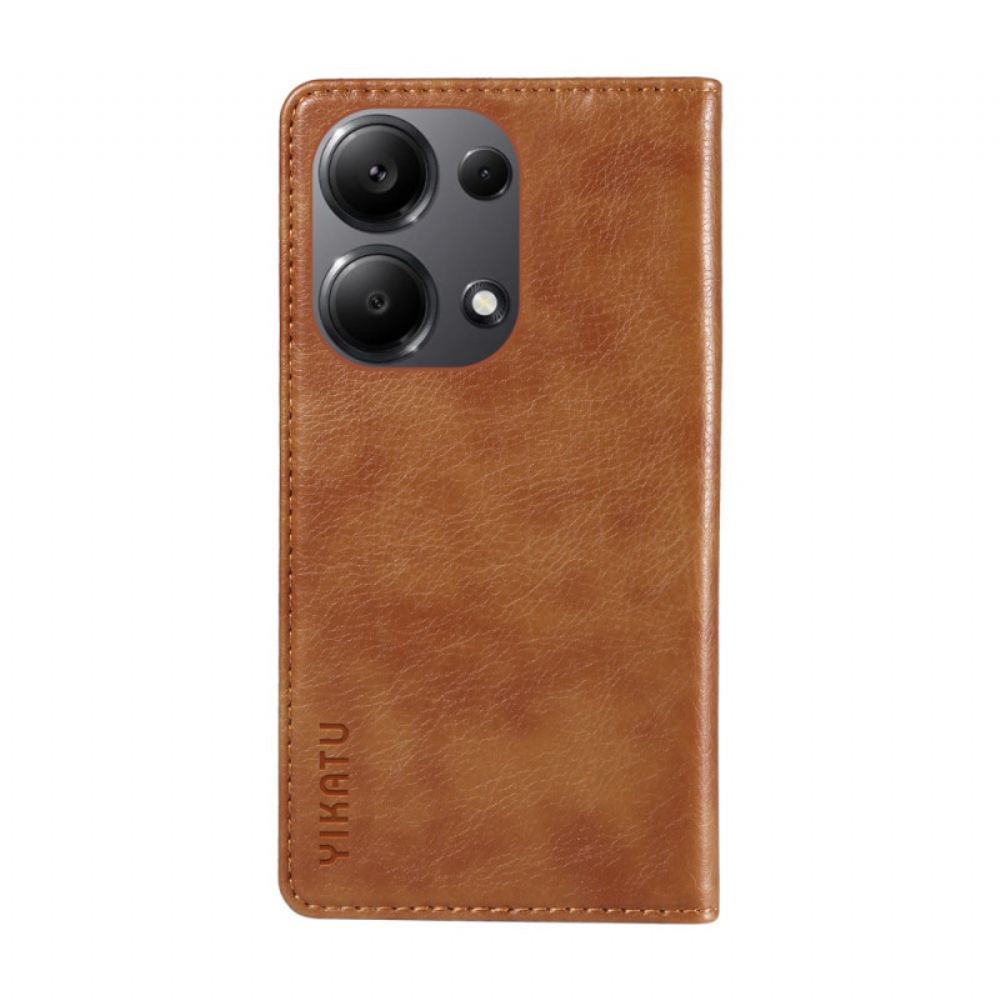 Kožené Pouzdro Folio Xiaomi Redmi Note 13 Pro 4g Vintage Yikatu