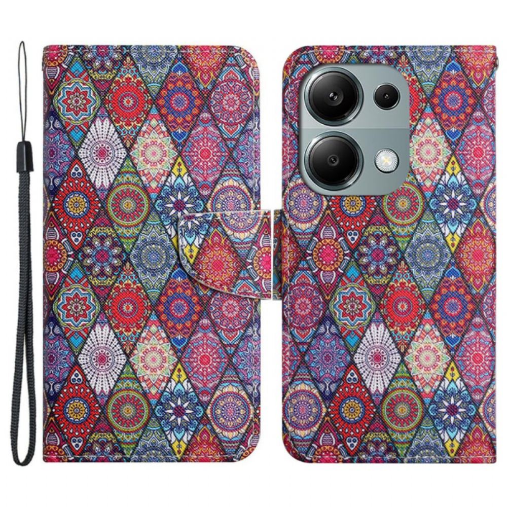 Kožený Kryt Xiaomi Redmi Note 13 Pro 4g Lanyard Kaleidoskop