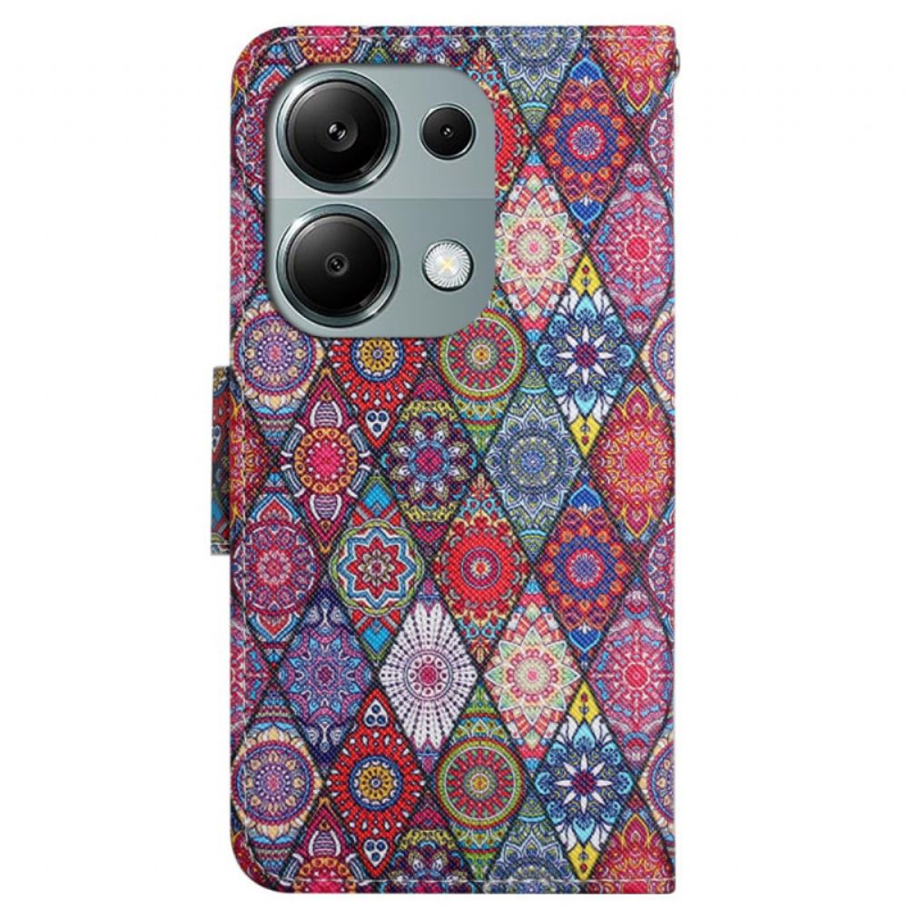 Kožený Kryt Xiaomi Redmi Note 13 Pro 4g Lanyard Kaleidoskop