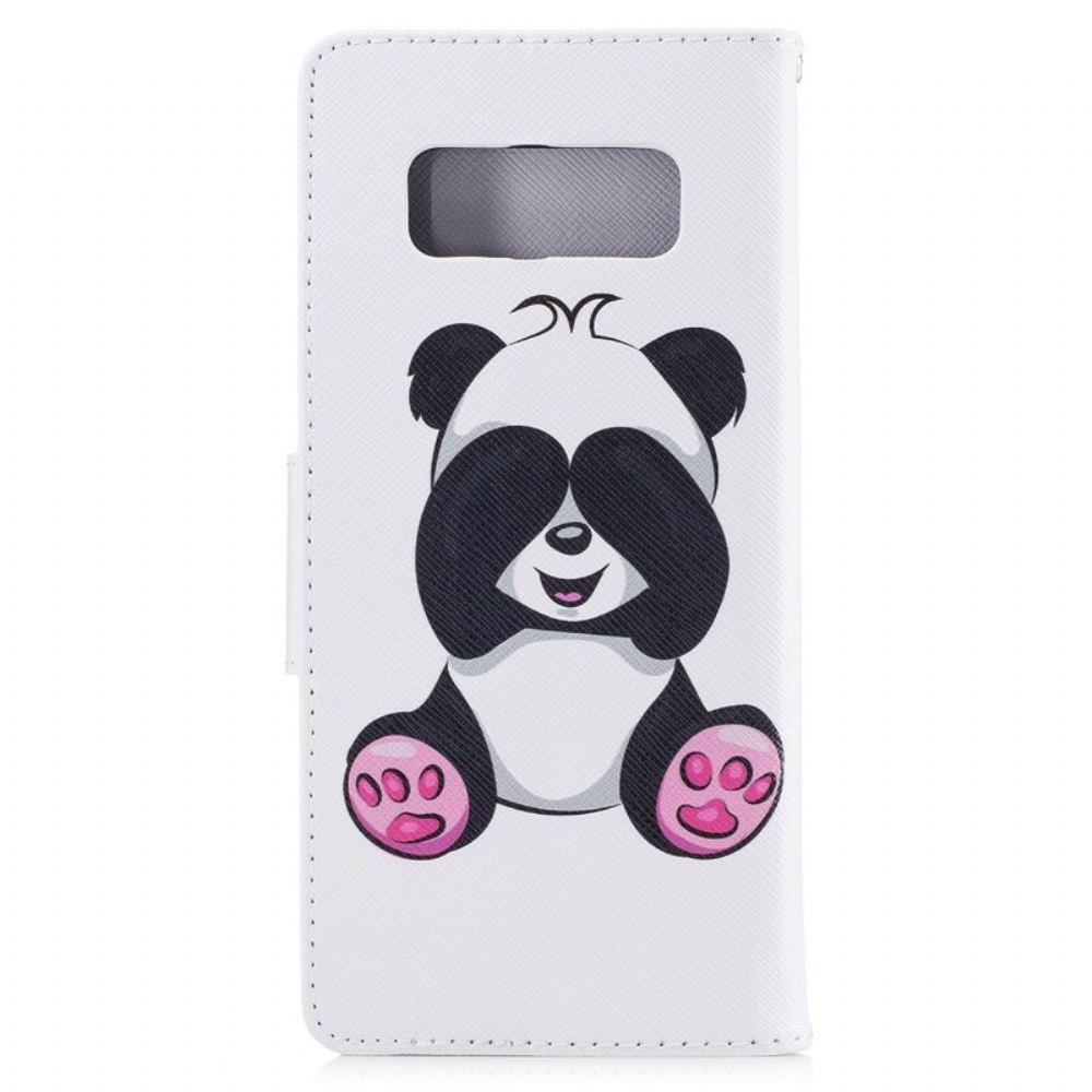 Flipové Pouzdro Na Samsung Galaxy Note 8 Panda Zábava