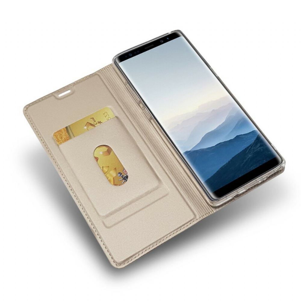 Kryty Na Mobil Na Samsung Galaxy Note 8 Flipové Pouzdro Prémiový Kožený Efekt