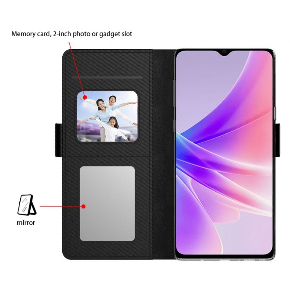 Kožený Kryt Oppo Reno 11 5g Přední Držák Karty