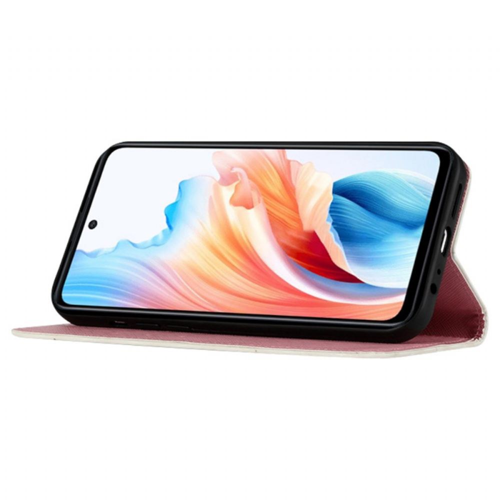 Kožený Kryt Oppo Reno 11 5g Růžoví Motýli