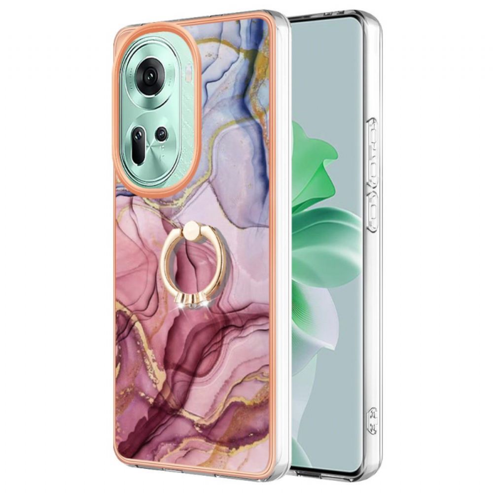 Kryt Oppo Reno 11 5g Mramorový Podpůrný Kroužek