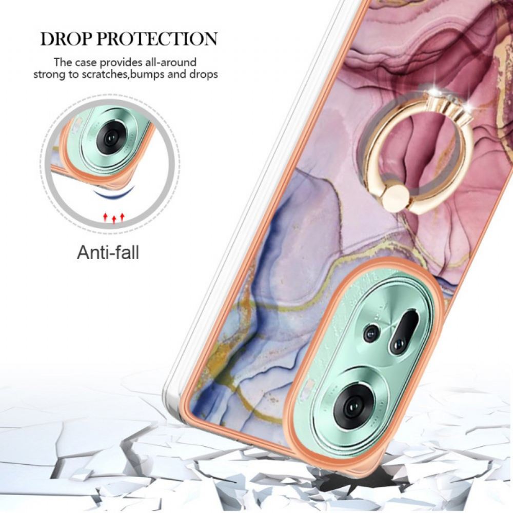 Kryt Oppo Reno 11 5g Mramorový Podpůrný Kroužek