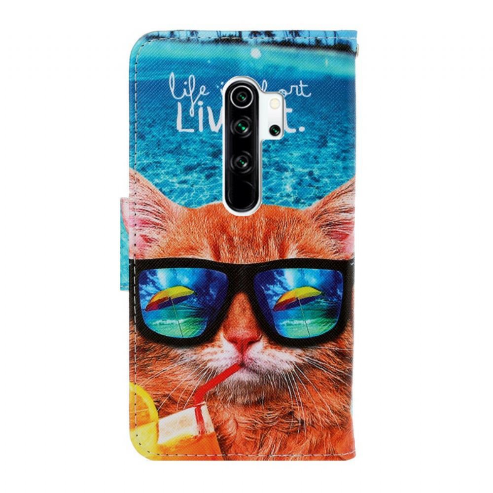 Flipové Pouzdro Na Xiaomi Redmi Note 8 Pro Na Lana Cat Live It Strappy