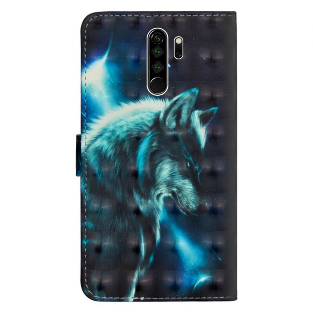 Kožené Pouzdro Na Xiaomi Redmi Note 8 Pro Majestátní Vlk