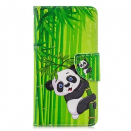 Kožené Pouzdro Na Xiaomi Redmi Note 8 Pro Panda A Bambus