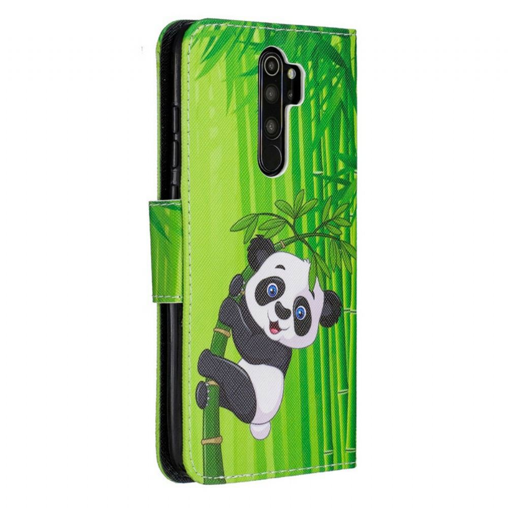 Kožené Pouzdro Na Xiaomi Redmi Note 8 Pro Panda A Bambus