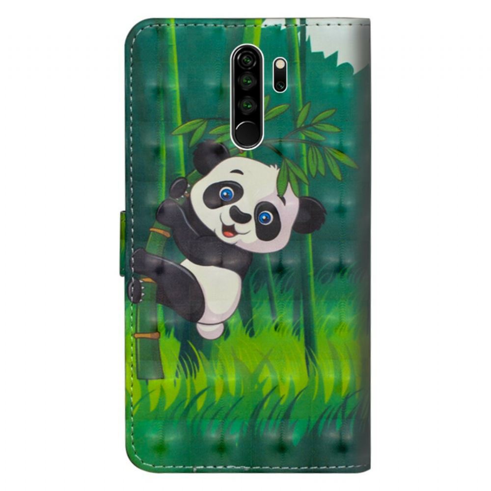 Kožené Pouzdro Na Xiaomi Redmi Note 8 Pro Panda A Bambus