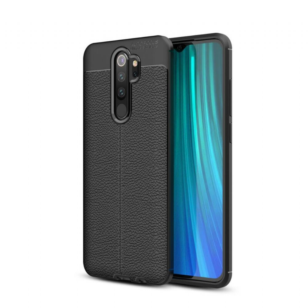 Kryt Na Xiaomi Redmi Note 8 Pro Dvouřadý Kožený Efekt Litchi