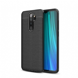 Kryt Na Xiaomi Redmi Note 8 Pro Dvouřadý Kožený Efekt Litchi