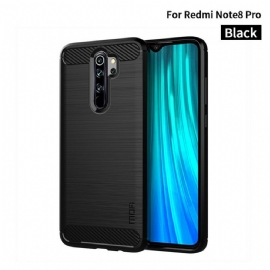 Kryt Na Xiaomi Redmi Note 8 Pro Mofi Kartáčované Uhlíkové Vlákno