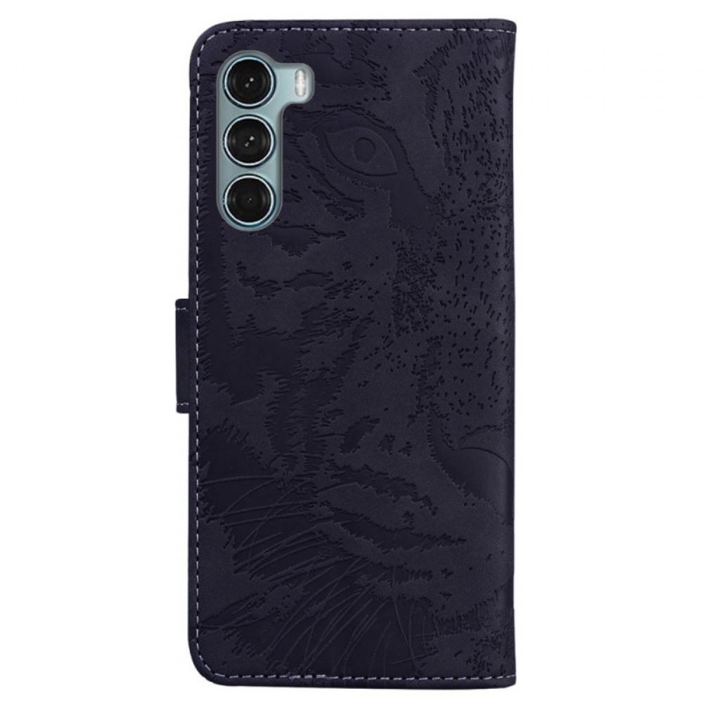 Flipové Pouzdro Na Moto G200 5G Tiger Face Print