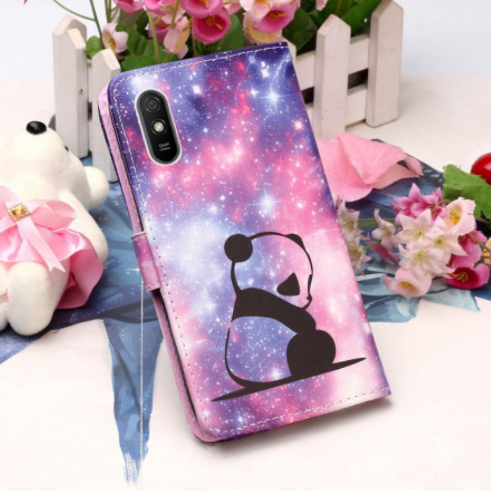 Flipové Pouzdro Na Xiaomi Redmi 9A Na Lana Lanyard Panda Musings