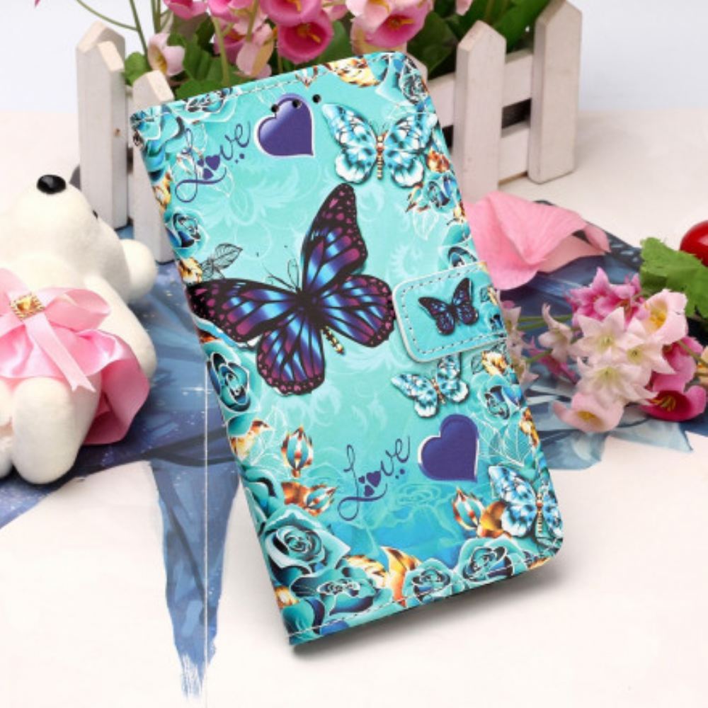 Flipové Pouzdro Na Xiaomi Redmi 9A Na Lana Love Butterflies Strappy