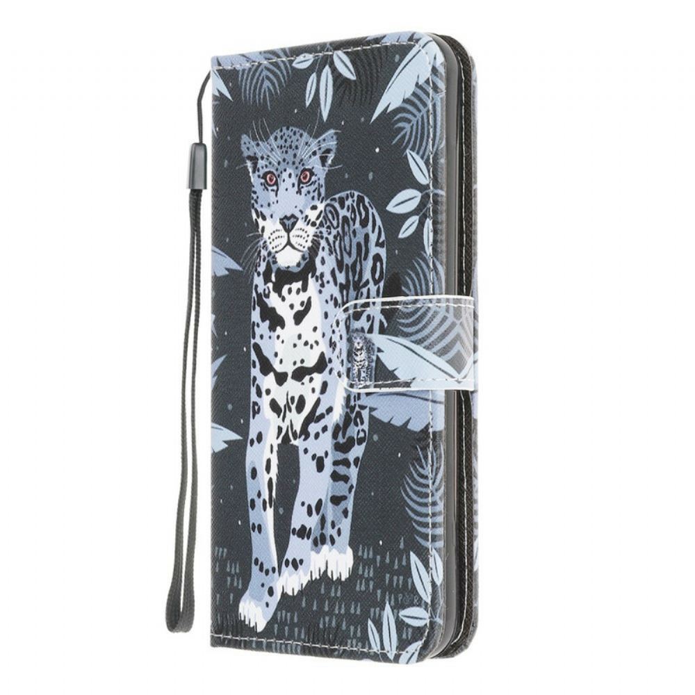 Flipové Pouzdro Na Xiaomi Redmi 9A Na Lana Strappy Leopard