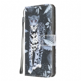 Flipové Pouzdro Na Xiaomi Redmi 9A Na Lana Strappy Leopard