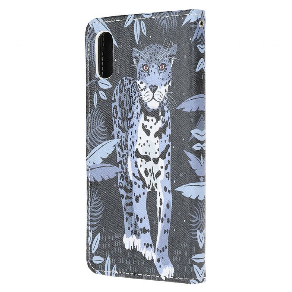 Flipové Pouzdro Na Xiaomi Redmi 9A Na Lana Strappy Leopard