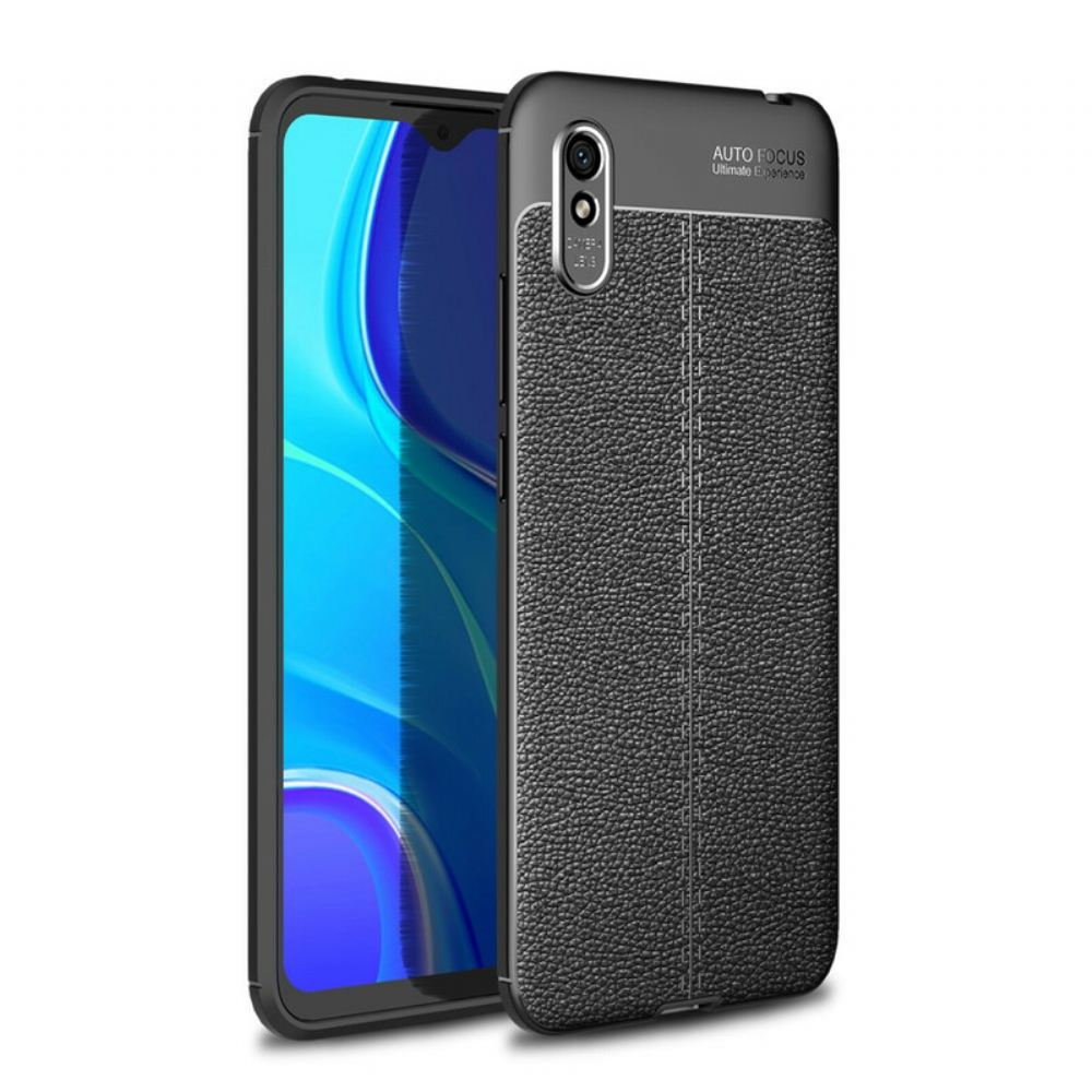 Kryt Na Xiaomi Redmi 9A Efekt Kůže Litchi S Dvojitou Linií