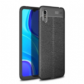 Kryt Na Xiaomi Redmi 9A Efekt Kůže Litchi S Dvojitou Linií