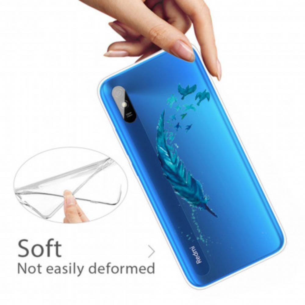 Kryt Na Xiaomi Redmi 9A Krásné Modré Pírko