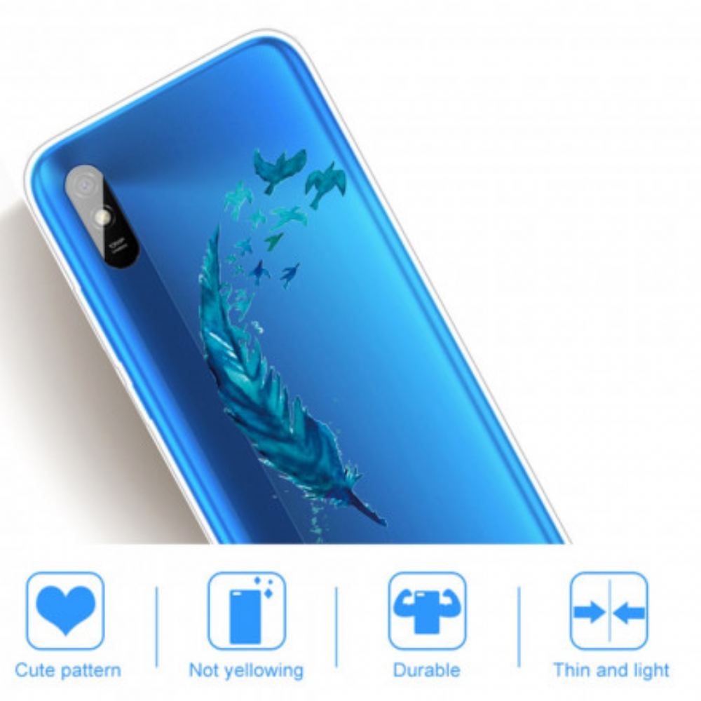 Kryt Na Xiaomi Redmi 9A Krásné Modré Pírko