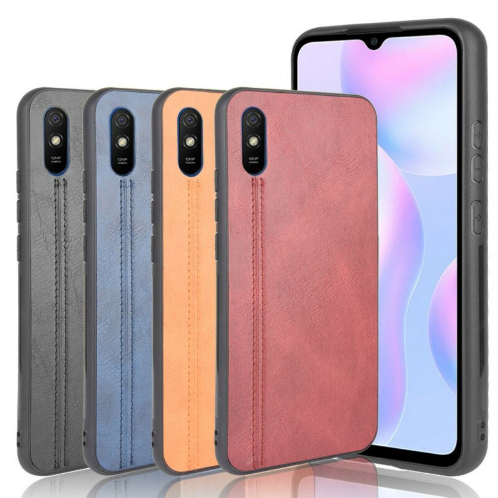 Kryty Na Mobil Na Xiaomi Redmi 9A Efekt Švu Z Kůže