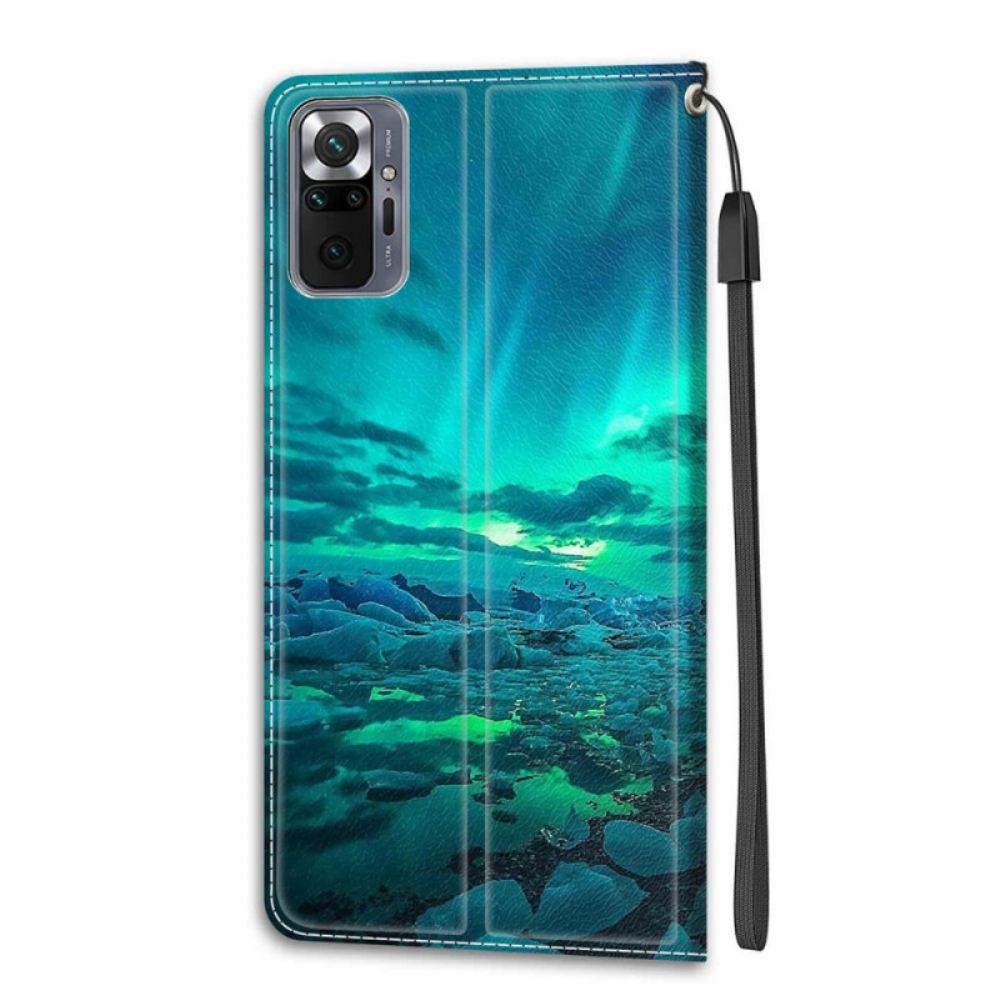 Flipové Pouzdro Na Xiaomi Redmi Note 10 Pro Na Lana Krajina S Lankem