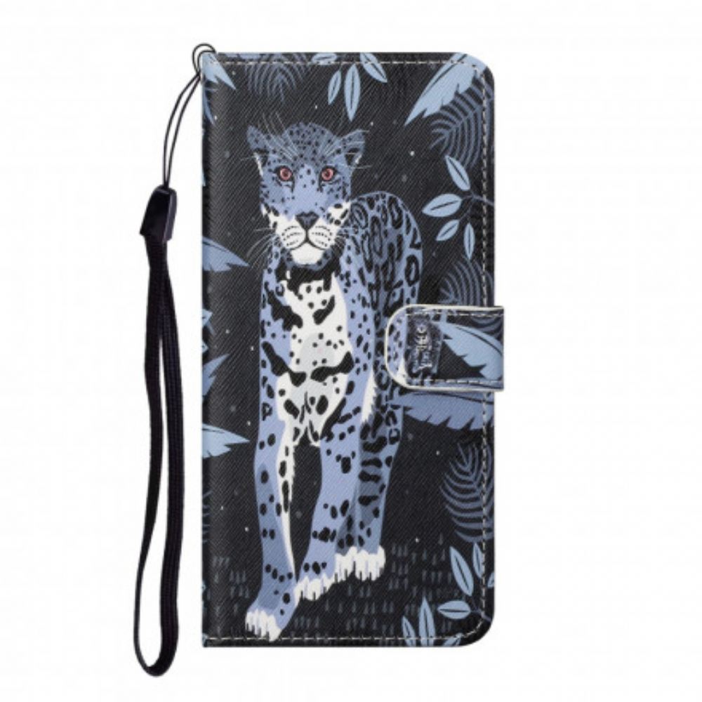 Flipové Pouzdro Na Xiaomi Redmi Note 10 Pro Na Lana Strappy Leopard