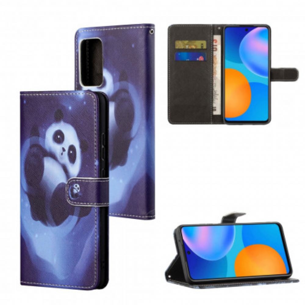 Kožené Pouzdro Na Xiaomi Redmi Note 10 Pro Na Lana Panda Space Popruh