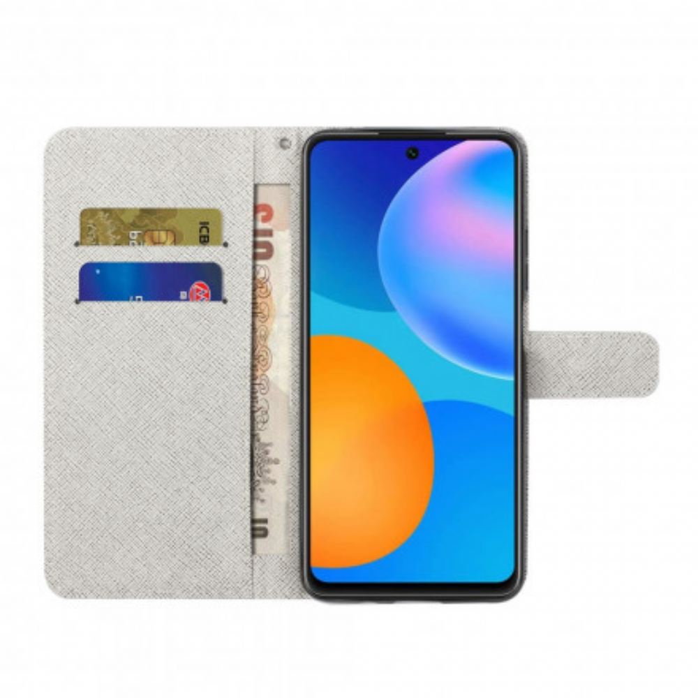 Kožené Pouzdro Na Xiaomi Redmi Note 10 Pro Na Lana Strappy Vážky