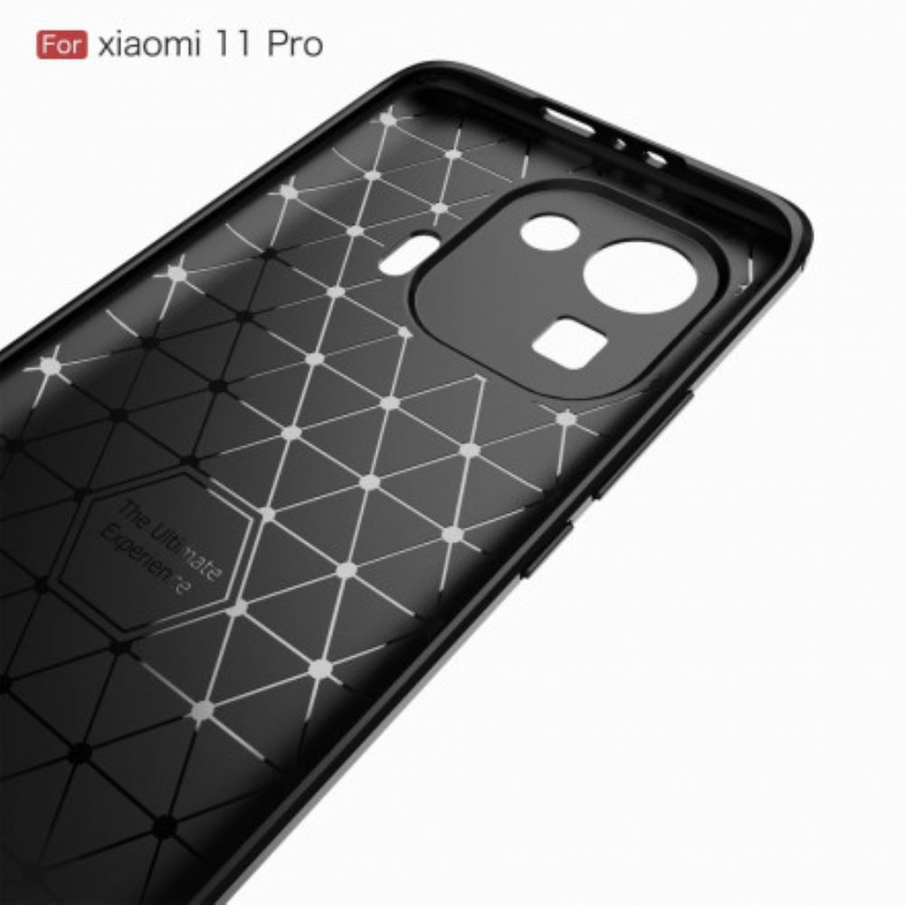 Kryt Na Xiaomi Mi 11 Pro Kartáčované Uhlíkové Vlákno