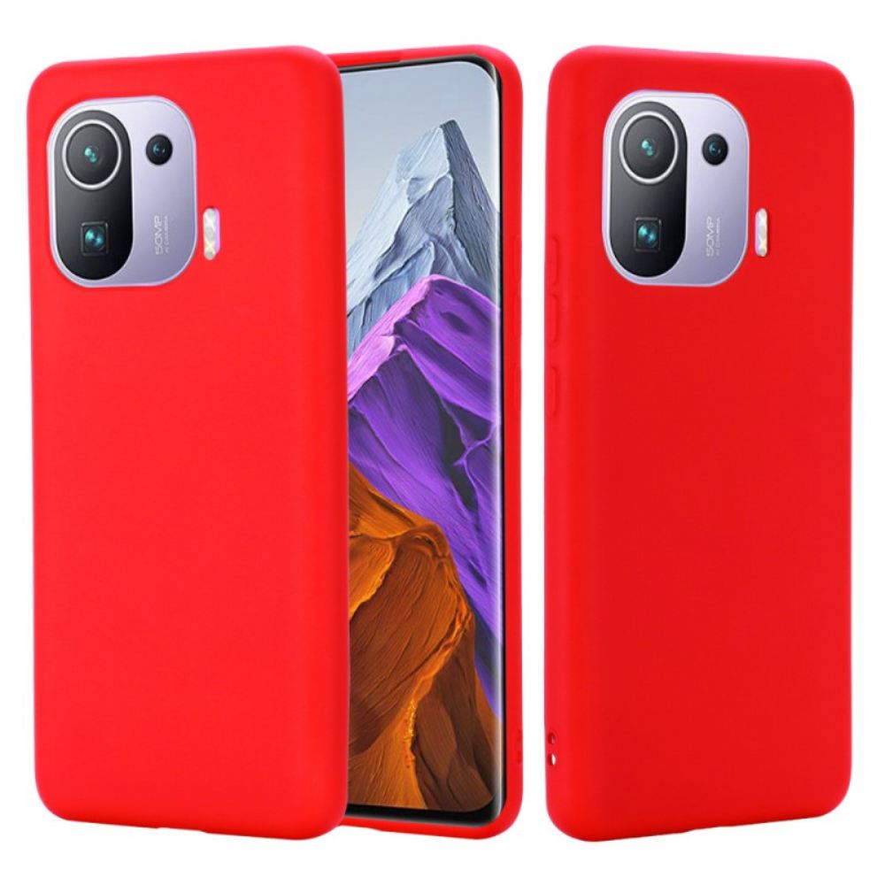 Kryt Na Xiaomi Mi 11 Pro Tekutý Silikon Se Šňůrkou