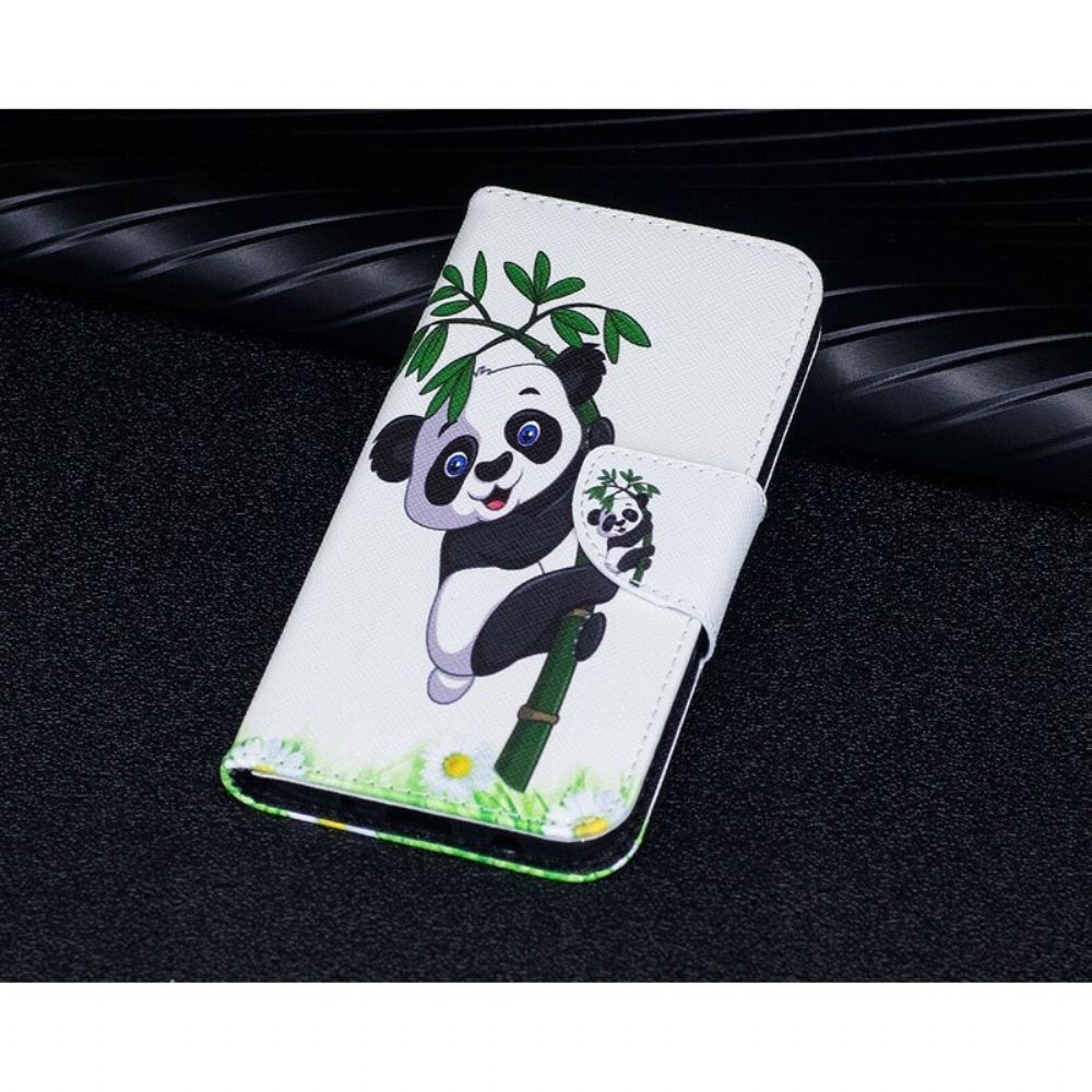 Flipové Pouzdro Na Samsung Galaxy J5 2017 Panda Na Bambusu