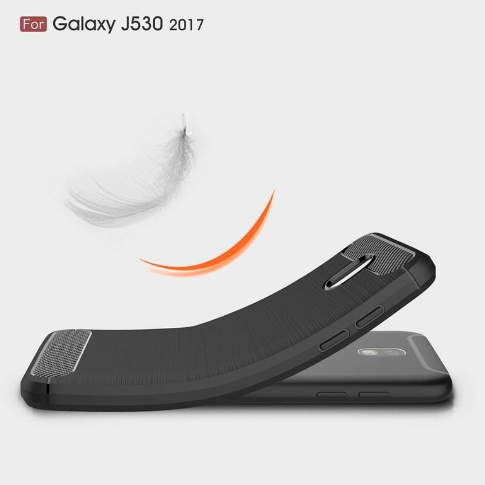 Kryt Na Samsung Galaxy J5 2017 Kartáčované Uhlíkové Vlákno