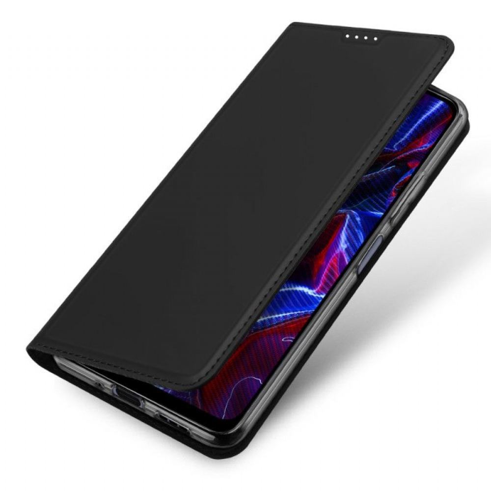 Kryty Na Mobil Na Poco X5 5G Flipové Pouzdro Skin-pro Series Dux Ducis