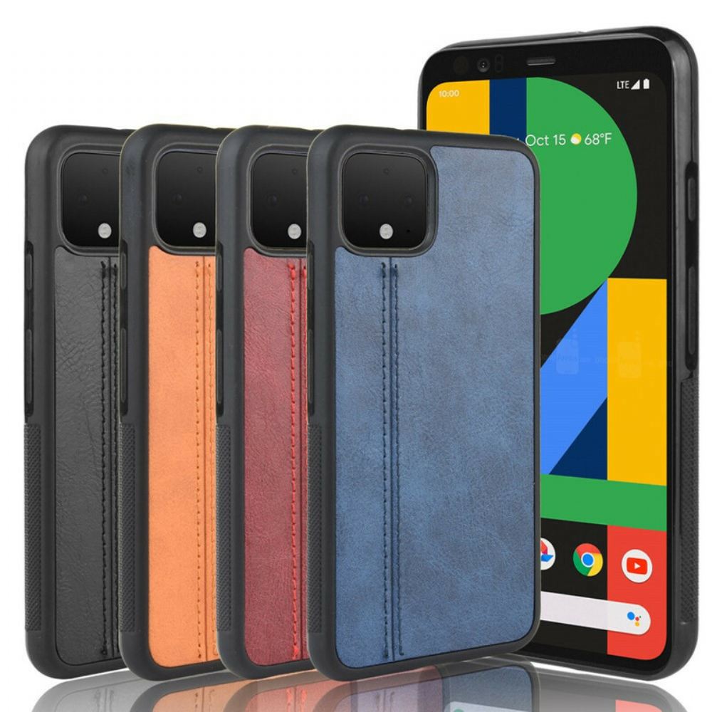 Kryt Na Google Pixel 4 XL Efekt Kůže Ve Švu