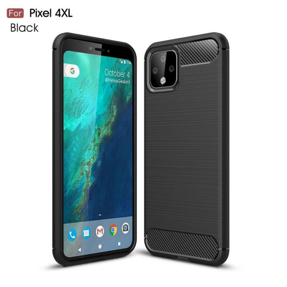 Kryt Na Google Pixel 4 XL Kartáčované Uhlíkové Vlákno