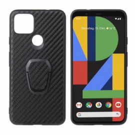 Kryt Na Google Pixel 4A 5G Kroužek Z Uhlíkových Vláken