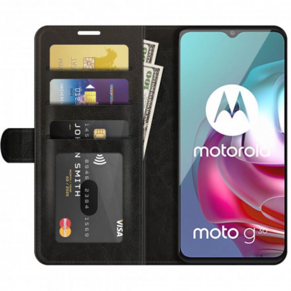 Flipové Pouzdro Na Moto G10 / G30 Designový Kožený Efekt