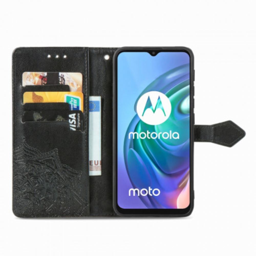 Flipové Pouzdro Na Moto G10 / G30 Středověká Mandala