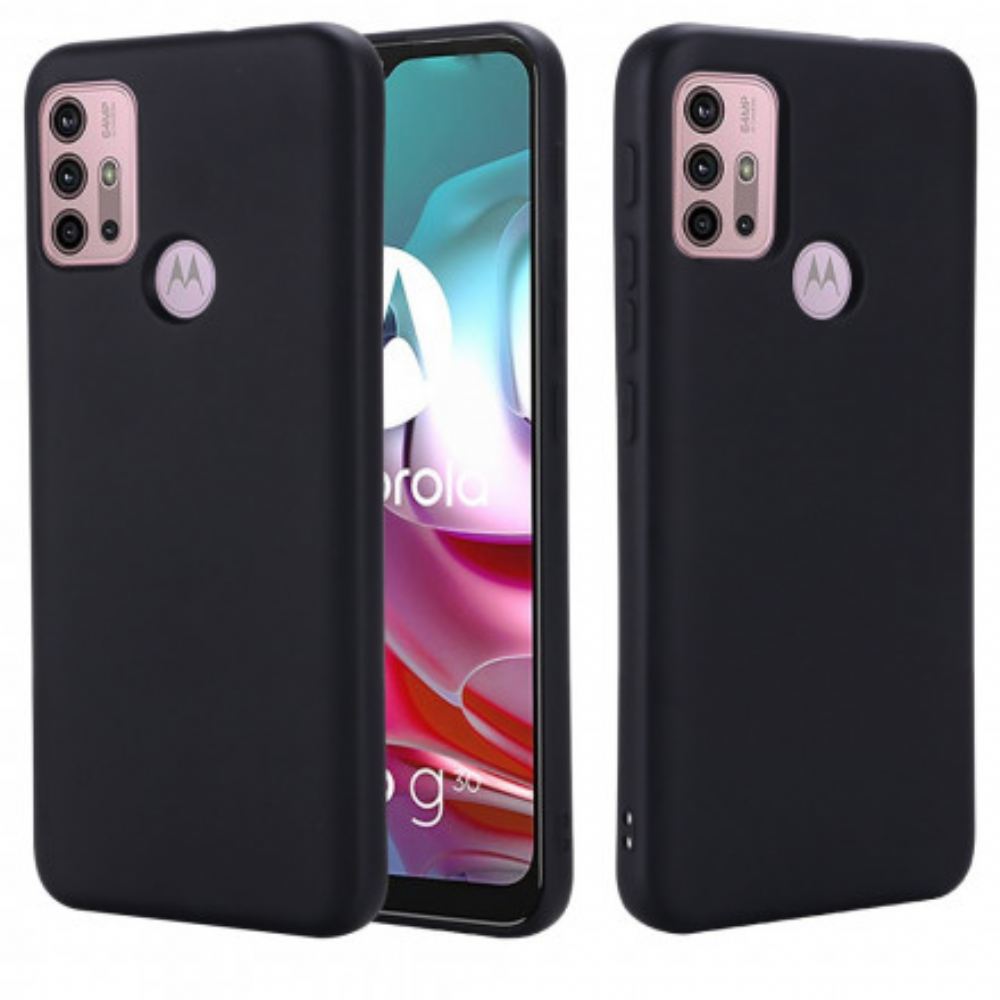 Kryt Na Moto G10 / G30 Tekutý Silikon Se Šňůrkou