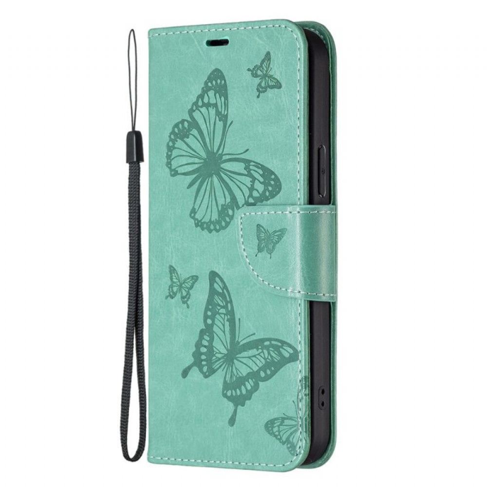 Flipové Pouzdro Na Xiaomi 13 Lite Na Lana Butterflies Printed Strappy