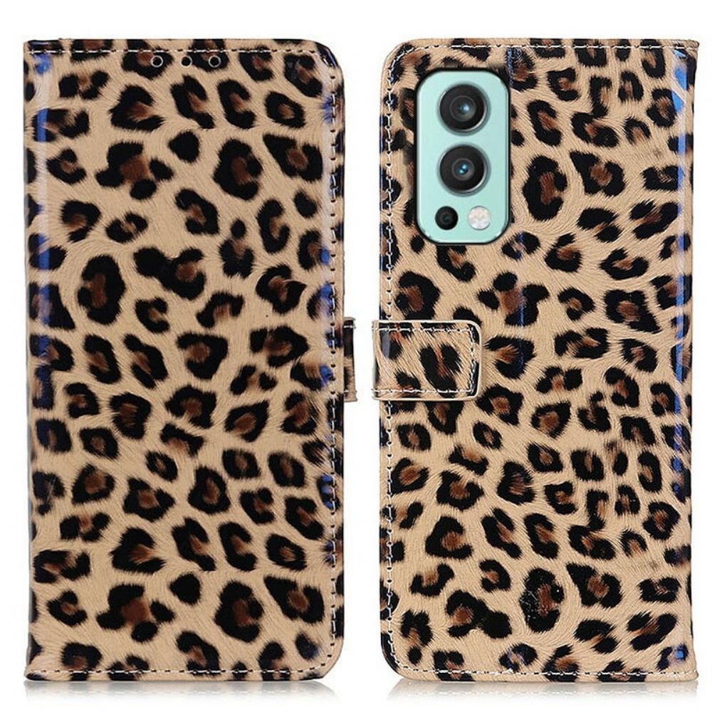 Flipové Pouzdro Na OnePlus Nord 2 5G Obyčejný Leopard