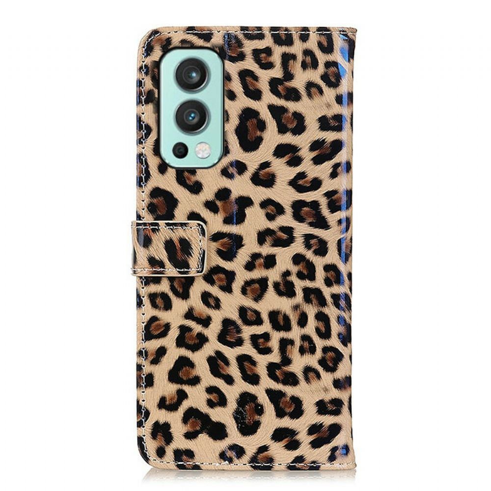 Flipové Pouzdro Na OnePlus Nord 2 5G Obyčejný Leopard